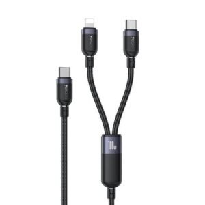 Yesido Data Cable CA90 Usb C to Usb C + Lightning 100w 1.2mtr