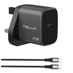 Telux Wall Charger WCVF20c Voltflow Pd 20w with Usb C Cable