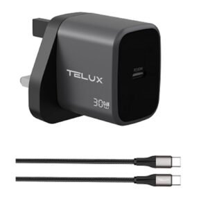 Telux Wall Charger WCVF30c Voltflow Pd 30w with Usb C Cable