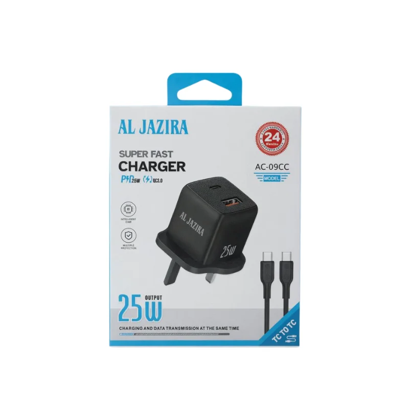 Cleo-MA AC 09CC Pd 25w Super Fast Charger With C To C Cable - الصورة 2