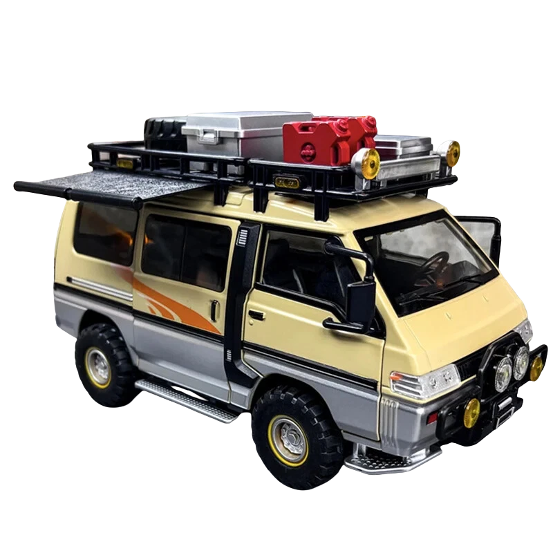 Cleo-TY Metal Car Mitsubishi Delica Camping Van 1901-276A Size 1.24