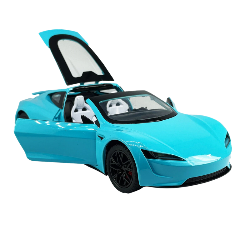 Cleo-TY Metal Car Tesla Roadster HT-C2488 Size 1.24 - Image 4