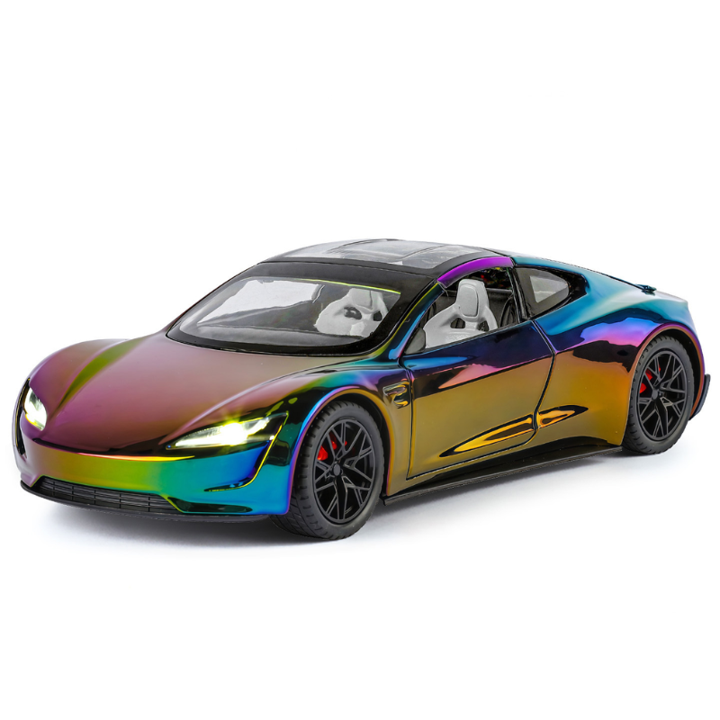 Cleo-TY Metal Car Tesla Roadster HT-C2488 Size 1.24 - Image 2