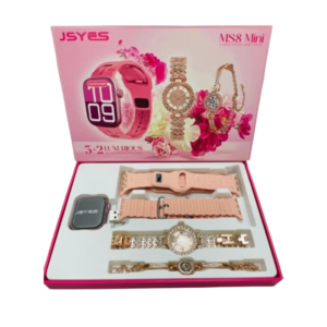 Jsyes Smart Watch MS8 Mini With 3 Strap and 2 Wearables