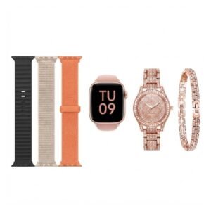 Jsyes Smart Watch MS8 Mini With 3 Strap and 2 Wearables