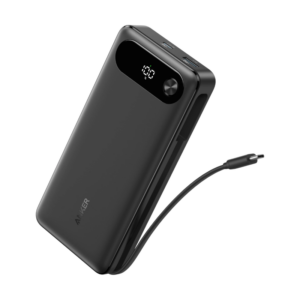 بنك طاقة أنكر A1383H11 مزود بكابل USB-C مدمج، سعة 20000 مللي أمبير، قدرة 65 واط