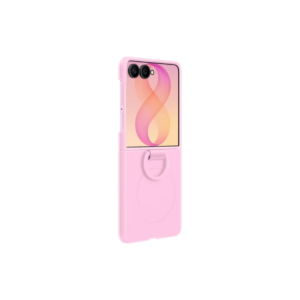Samsung Galaxy Z Flip 8 Silicone Ring Magnet Case Pink
