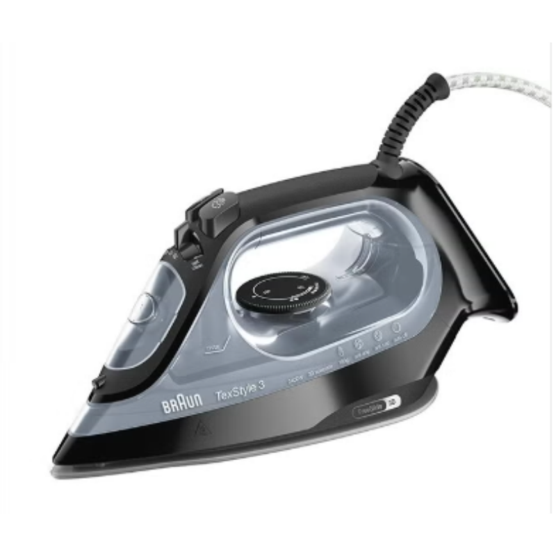 مكواة بخارية براون تيكستايل 3 (Braun TexStyle 3) طراز SI3055BK، بقوة 2400 واط